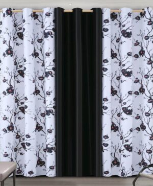 3 in 1 curtains(1 plain and 2 design)